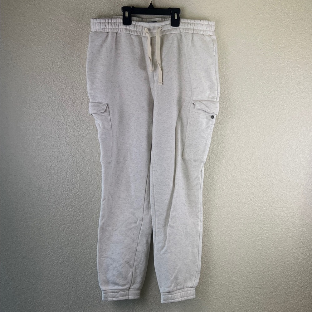 ROXY grey flight time cargo sweatpant joggers size large
